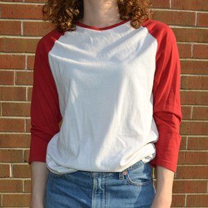 Old Navy Red Baseball Tee